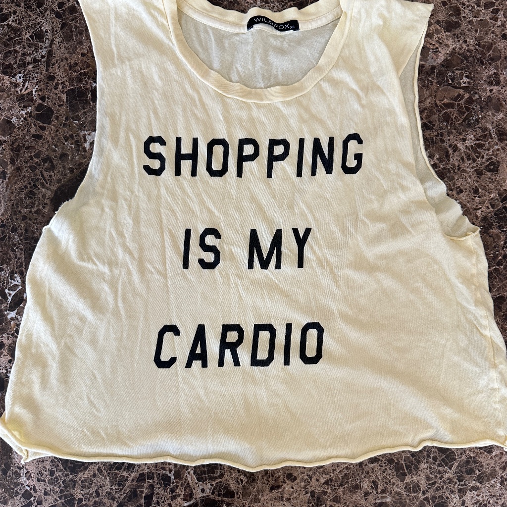 Wildfox Shopping Is My Cardio Tank Xs